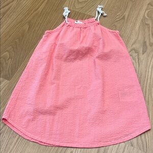 Pink Sleeveless Dress with Rope Straps